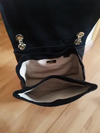 Bolso Purificación García Negro y Dorado
