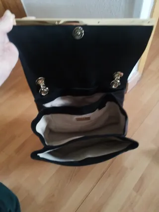 Bolso Purificación García Negro y Dorado