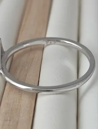 Anillo Plata 925 piedra opalo Azul