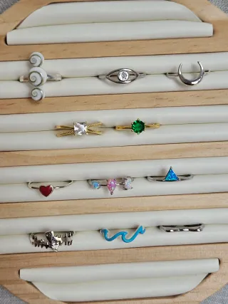 Anillo Plata 925 piedra opalo Azul