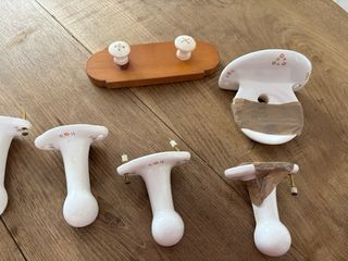 Juego baño cerámica y madera