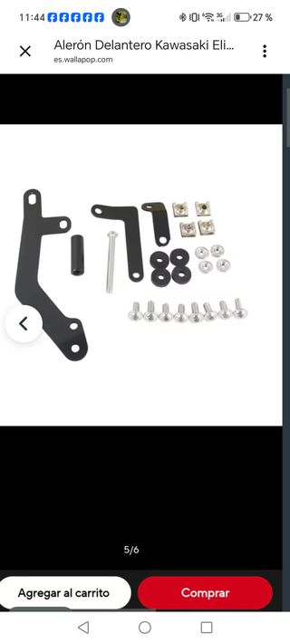 Protector del chasis de moto negro Kawasaki 500 SE