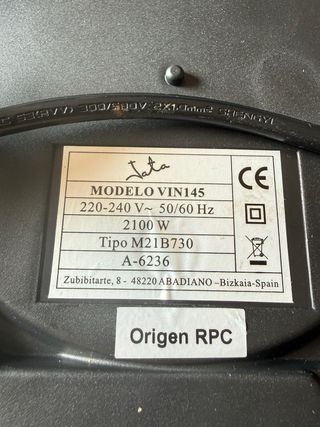 Placa Inducción Jata VIN145 2100W