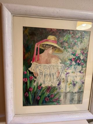 Cuadro pintura Oleo marco madera