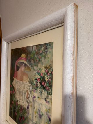 Cuadro pintura Oleo marco madera