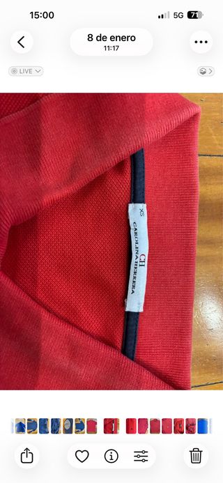 Polo Carolina Herrera Rojo Talla XS