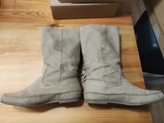 Botas estilo Indio Beige con Flecos