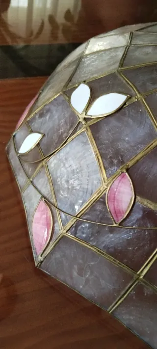 Tulipa lámpara estilo Tiffany nacarada