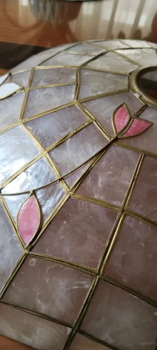 Tulipa lámpara estilo Tiffany nacarada