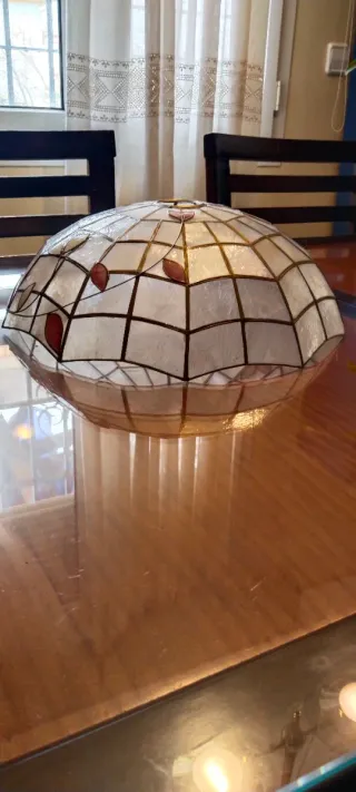 Tulipa lámpara estilo Tiffany nacarada