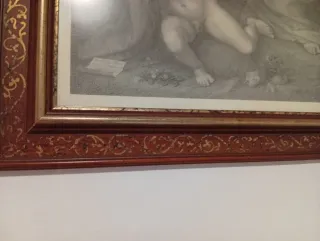 2 Láminas Blanco y Negro Marco Madera y cristal.