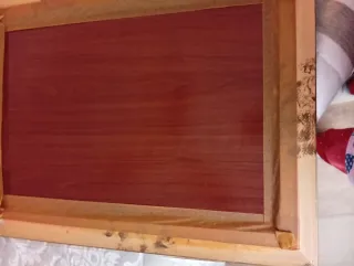 2 Láminas Blanco y Negro Marco Madera y cristal.