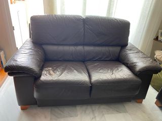 Sofá Granfort Piel 2 Plazas Marrón