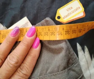 Gonna pantalone marrone con cintura