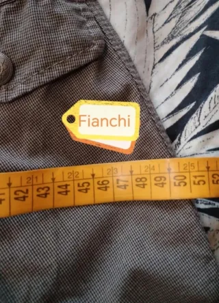 Gonna pantalone marrone con cintura