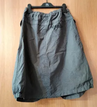 Gonna pantalone marrone con cintura