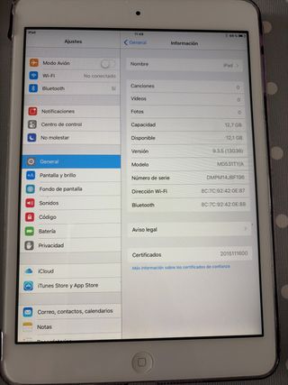 iPad Mini 1 16GB Plata