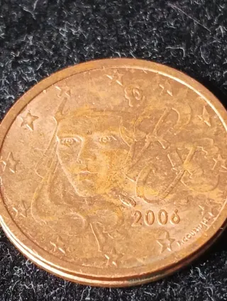 Moneda 2 céntimos Francia 2006