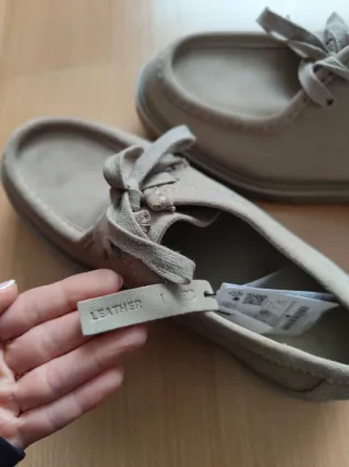 Náuticos Pull&Bear beige nuevos de piel