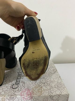 Sergio Rossi Botines Tacón Abierto Negro