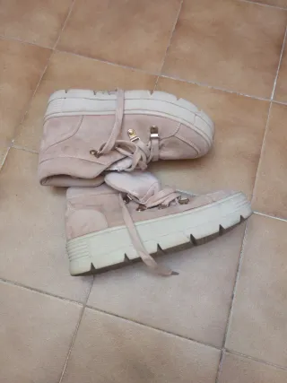 Botines ante rosa