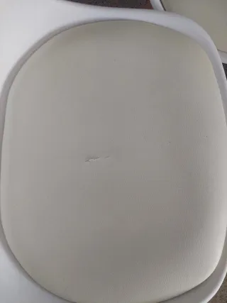 Juego de 4 sillas retro, asiento de cuero