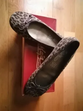 Bailarinas animal print de piel nº35 nuevas