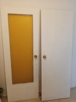 Puertas de madera con cristal