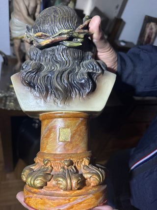 Busto antiguo Cristo de Limpias policromado (Olot)
