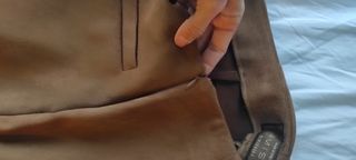 Falda-pantalón de terciopelo marrón