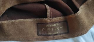 Falda-pantalón de terciopelo marrón