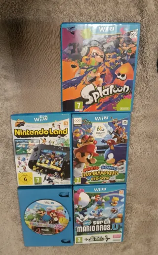 Consola Wii U Negra + 5 Juegos