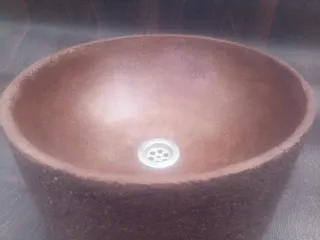 Lavabo rústico cemento 38x16cm