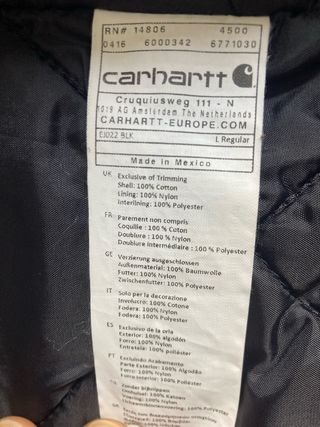 Chaqueta Carhartt Artic EJ022 Talla L