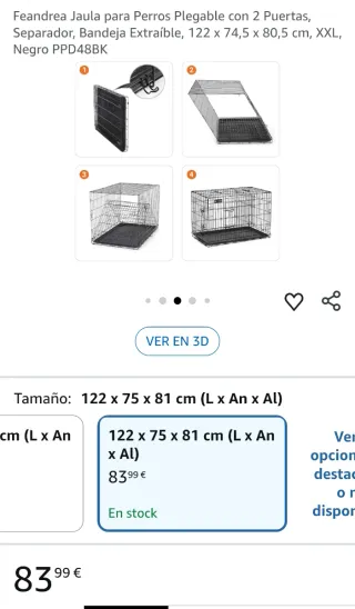 Feandrea Jaula para Perros Plegable con 2 Puertas