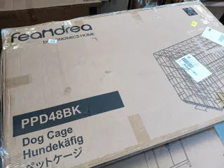 Feandrea Jaula para Perros Plegable con 2 Puertas