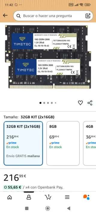 Portátil Gaming Lenovo Legión,32 gigas de memoria,