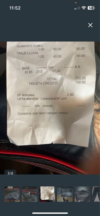 Traje de agua para moto