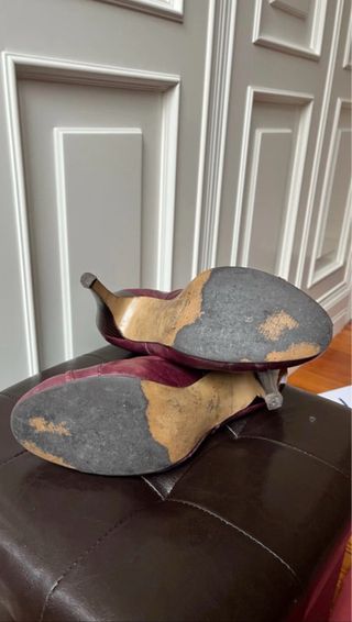 Botines granates con cordones