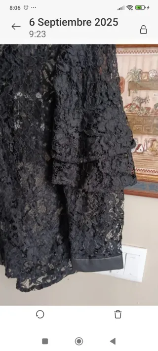 Blusa Zara Encaje Negro