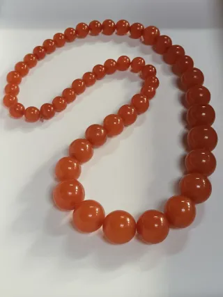 Collana Ambra Pressata Arancione