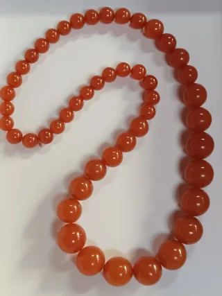 Collana Ambra Pressata Arancione