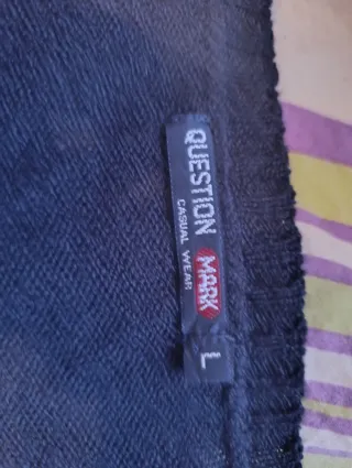 Gilet Question Mark uomo L righe beige blu