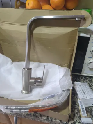 Grifo Cocina Nuevo Acero Inoxidable