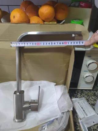 Grifo Cocina Nuevo Acero Inoxidable