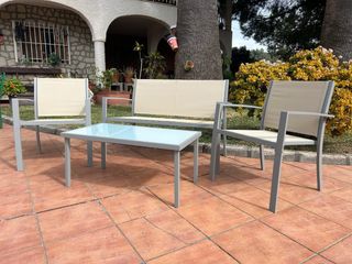 Conjunto Muebles Terraza: Sofá, Sillón y Mesa