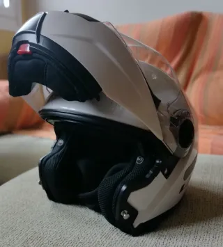 Casco Modular Moto LS2  Blanco Talla xs