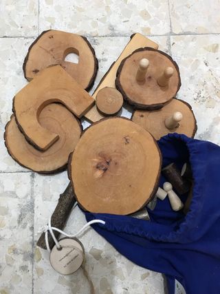Giocattoli in legno per costruzione Waldorf
