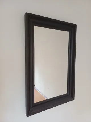 Espejo de pared de madera