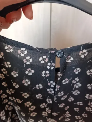 Top donna floreale nero e rosa tg.M ITALIANA